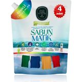 Eyüp Sabri Tuncer -X4 Adet Sabun Matik™doğal Zeytinyağlı Çamaşır Yıkama Sıvısı Renkliler 1,5 Lt - 6 lt