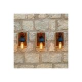 Eyzhen Dekoratif Halat Detaylı Ahşap Duvar Apliği – Kafe, Restoran, Ev İçin Aydınlatma 3 Adet