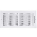 EZ-FLO 61613 Havalandırma Kapağı, 36x15 cm Duvar/Tavan, İki Yönlü Ventilasyon, Çelik HVAC, Beyaz