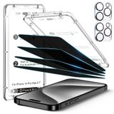 EZ-GLAZ iPhone 15 Pro Max için 4 Paket Gizlilik Ekran Koruyucu [6,7 inç] 2'li Paket Kamera Lens Koruyucu, [Düşme Koruması] 9H Sertlik Çizilmeye Dayanıklı Temperli Cam Film, kurulumu kolay