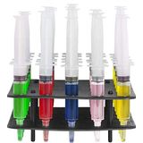 EZ-Inject 25'li Paket (1 OZ) Jello Shot Şırıngaları Tepsi/Raf Standlı Kombo - Jello Shots için% 100 Güvenli ve Yeniden Kullanılabilir Plastik Şırıngalar - Küçük Şırınga Çekimleri Tatil ve Cadılar