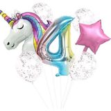 Ez Jet Ezjet Unicorn Folyo Balon Doğum Günü Seti 4 Yaş