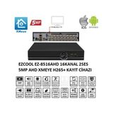 Ezcool EZ-8516AHD 16 Kanal 5mp 1 HDD Xmeye Dvr Kayıt Cihazı - Siyah