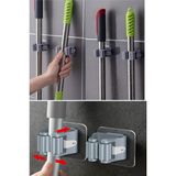 Ezel Glory 3 Lü Renkli Yapışkanlı Mop Fırça Çek Pas Sap Tutucu Organizer Mutfak Banyo Düzenleyici