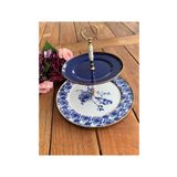 Ezem Blue Rose Emaye Katlı Kurabiyelik