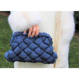 Ezem Entrelak Örgü Clutch Çanta