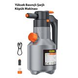 EZERE 2L Yüksek Basınçlı Şarjlı Köpük Makinası Oto Yıkama Pompası Köpük Püskürtücü, GRİ