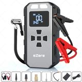 Ezere 4 In1 Lastik Sisirme Pompası ve Starter Akü Takviye Seti 8000MAH 5 Amper Güç - Siyah