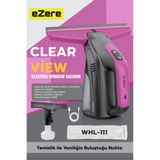 Ezere Clearview Şarjlı Cam Temizleyici Silme Makinesi Mikrofiber Başlıklı - Siyah
