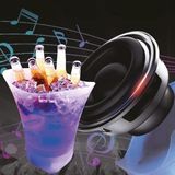 EZERE Hoparlör Buz kovası, 5l Bluetooth Hoparlör Ile Renkli Buz kovası Led, ŞEFFAF