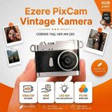 Ezere PixCam Vintage Taşınabilir Mini Dijital Kamera Selfie Video Vlog Kamerası Mini Anahtarlık