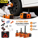 EZERE PowerLift Pro 5 Ton Çok Fonksiyonlu Elektrikli Hidrolik Kriko Lift Kaldırma / Kompresör / Bijon Sökme / LED Işık