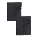 Ezgi 2 Adet Pamuklu Ve Lastikli 60 X 120 X 15 Cm Penye Bebek Çarşaf Antrasit, 20Y2604587700120