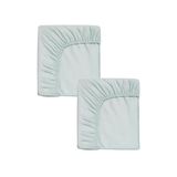 Ezgi 2 Adet Pamuklu Ve Lastikli 60 X 120 X 15 Cm Penye Bebek Çarşaf Mint, 20Y2604587700120