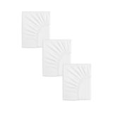 Ezgi 3 Adet Pamuklu Ve Lastikli 60 X 120 X 15 Cm Penye Bebek Çarşaf Beyaz, 21İ2604587700208