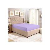 Ezgi Battal Ve Büyük Yataklar İçin Lastiksiz Düz Renk Çarşaf 240X260 Cm Lila, LastiksizBattal