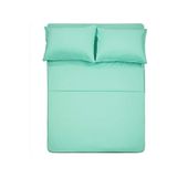 Ezgi Çarşafı Lastikli Çift Kişilik Düz Renk Nevresim Takımı Mint 200x220 cm, Düz_çift