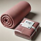 Ezgi Çift Kişilik 160 x 200 Yataklar Için Ranforce Lastikli Çarşaf ve Yastık Kılıfı - Kahverengi