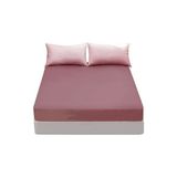 Ezgi Çift Kişilik Lastikli Kumaş Çarşaf - 160x200 - Gül Kurusu