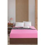 Ezgi Çift Kişilik Lastikli Kumaş Çarşaf - 160x200 - Pembe