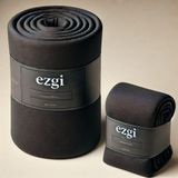 Ezgi Çift Kişilik Siyah Ranforce Dokuma Lastikli Çarşaf ve Yastık Kılıfı 160x200+30'ar CM Köşe Yüksekliği