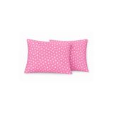 Ezgi Desenli Pamuklu Yıldız Desen Yastık Kılıfı, 50 x 70 cm, Pembe, 2 Adet