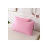 Ezgi Düz Pamuklu 2'Li Yastık Kılıfı 50X70 Pembe, Yastık_Kılıfı