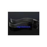 Ezgi Elektronik Siyah Çelik Ince Hasır 18Mm Kordon Metal Örgü Saat Kordonu Kayışı
