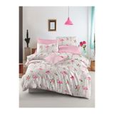Ezgi Flamingo Tek Kişilik Nevresim Takımı Pembe 160x220 cm, TFNVRTEK00004