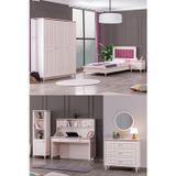 Ezgi Genç Odası - 3 Kapılı Dolap, Karyola, Komodin, Masa, Şifonyer, Kitaplık