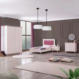 Ezgi Genç Odası - 3 Kapılı Dolap, Karyola, Komodin
