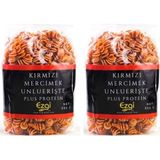 Ezgi Gıda Vegan Kırmızı Mercimek Unlu Burgu Makarna 350 gr x 2'li