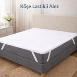 Ezgi Köşe Lastikli 180 x 200 Alez – Sıvı Geçirmez, Terletmeyen, Her Yatak Yüksekliğine Uyumlu - 180 x 200 cm - Beyaz