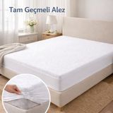Ezgi Lastikli Çarşaf Tipi Fitted Alez 90 x 200 – Sıvı Geçirmez Yatak Koruyucu - 90 x 200 cm - Beyaz