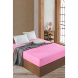 Ezgi Lastiksiz Çift Kişilik Düz Renk Çarşaf 220X240 Cm Pembe, LastiksizCift