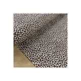 Ezgi Leopar Desenli Masa Örtüsü Kumaşı,%80 Pamuk%20 Polyester, 100 x 240 cm, Kahve