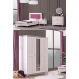 Ezgi Lüx Genç Odası - 3 Kapılı Dolap, Karyola, Komodin, Şifonyer
