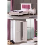 Ezgi Lüx Genç Odası - 3 Kapılı Dolap, Karyola, Komodin