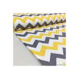 Ezgi Masa Örtüsü, 100 x 240 cm, Sarı Zikzak Desenli,%80 Pamuk%20 Polyester Ranforce Kumaş