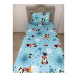 Ezgi Nevresim Takımı, Tek Kişilik, 160 x 220 cm, Mavi Mickey,%80 Pamuk%20 Polyester