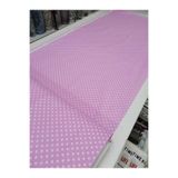 Ezgi Nevresimlik Çarşaflık Kumaş, 1 Top 30 Metre, 100 x 240 cm, Pembe Puantiye