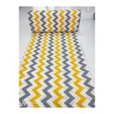 Ezgi Nevresimlik Çarşaflık Kumaş, 1 Top 30 Metre, 100 x 240 cm, Sarı Zikzak Desen