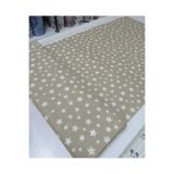 Ezgi Nevresimlik Çarşaflık Kumaş, 100 x 240 cm, 30 Metre, Kahve Yıldız