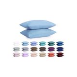 Ezgi Pamuklu Yastık Kılıfı - Buz Mavisi - 2'li Set 50x70 cm, VFKLF001