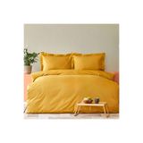 Ezgi Ranforce Pamuklu Çarşafı Lastikli Çift Kişilik Nevresim Takımı, 200 x 220 cm, Hardal