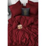 Ezgi Ranforce%100 Pamuk Çift Kişilik Bordo Nevresim Takımı 200x220, BRD6457