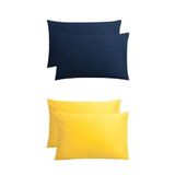 Ezgi Stella Flavo 4'lü Yastık Kılıfı 50x70+20cm Kapaklı Sarı-Lacivert, STFV4YSK12634