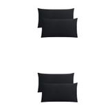 Ezgi Stella Flavo 4'lü Yastık Kılıfı 50x70+20cm Kapaklı Siyah-Siyah, STFV4YSK12634
