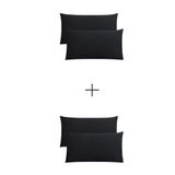 Ezgi Stella Flavo 4'lü Yastık Kılıfı 50x70+20cm Kapaklı Siyah-Siyah, STFV4YSK12634