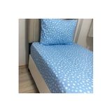 Ezgi Tek Kişilik Ara Beden Lastikli Çarşaf Takımı 120X200 Yıldız Desen Mavi, 120YILDIZ